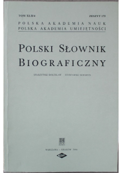 Polski słownik biograficzny Zeszyt 175