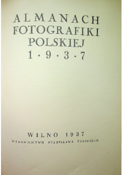 Almanach fotografiki polskiej 1937 r.
