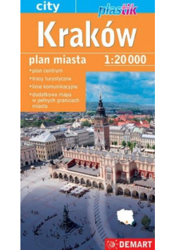 Plan miasta - Kraków plastik 1:20 000 w.2023