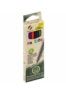 Długopisy EcoFamily 4 kolory CARIOCA