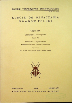 Klucze do oznaczania owadów Polski część XIX  Zeszyt 94c