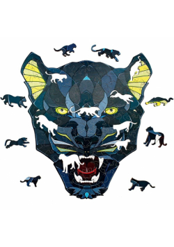 Puzzle Drewniane 2D Układanka Pantera
