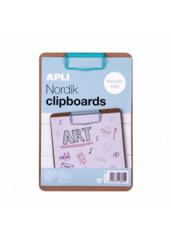 Clipboard A5 drewniany pastelowy niebieski