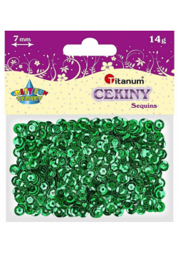 Cekiny 7mm metaliczne zielone