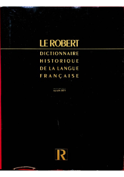 Dictionnaire Historique De La Langue Francaise