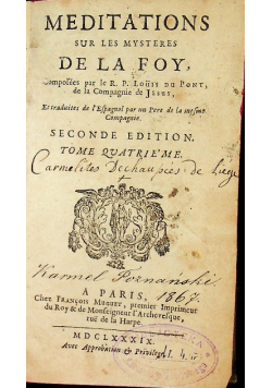 Meditations de la foy 1689 r.