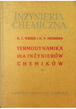 Inżynieria chemiczna Termodynamika dla Inżynierów Chemików