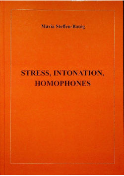 Stress intonatin homophones