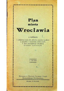 Plan miasta Wrocławia 1948 r.