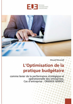 L'Optimisation de la pratique budgétaire