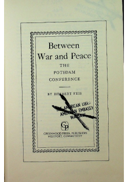Between war and peace