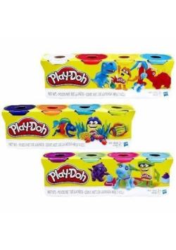 Play Doh 4-Pack Tub, różne rodzaje