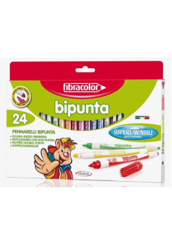 Pisaki Bipunta Double Point 24 kol FIBRACOLOR
