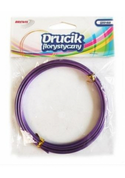 Druciki florystyczne 3mx2mm fioletowe