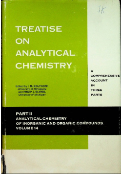 Treatise on analytical chemistry Part II Volume  14