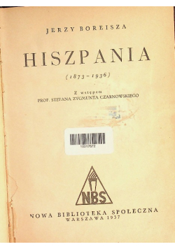 Hiszpania 1873 - 1936 /  1937 r.
