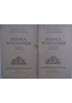 Trembecki Pisma wszystkie Tom I i II