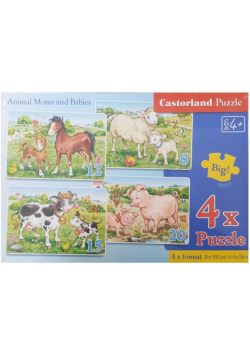 Puzzle x 4 - Zwierzątka i ich Mamy CASTOR