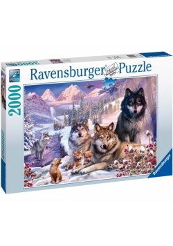 Puzzle 2000 Wilki w śniegu