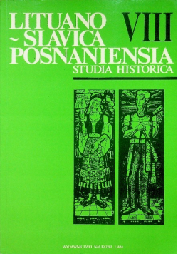 Lituano Slavica Posnaniensia Studia Historica VIII
