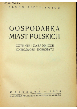Gospodarka miast polskich 1928 r.