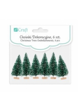 Choinka dekoracyjna zielona 5cm 6szt