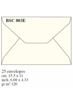 Box 25 kopert 15,5x11cm kremowe BSC 803E