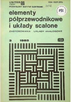 Elementy półprzewodnikowe i układy scalone Nr 3 / 1985