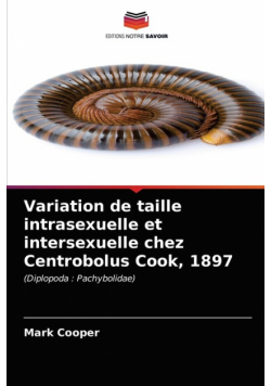 Variation de taille intrasexuelle et intersexuelle chez Centrobolus Cook, 1897