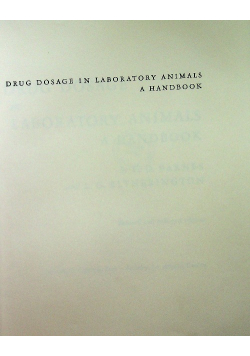 Drug dosage in laboratory animals