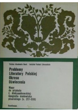 Problemy literatury polskiej okresu oświecenia 2 książki