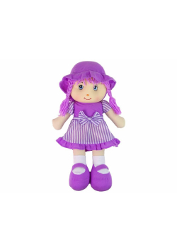 Lalka szmacianka fioletowa w paski 50cm