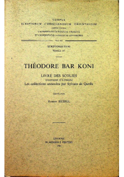 Theodore bar koni livre des scolies 197