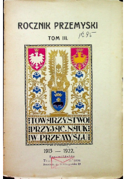 Rocznik przemyski tom III 1922 r.