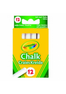 Kreda niepyląca biała 12szt CRAYOLA