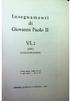 Insegnamenti di Giovanni Paolo VI, część 2 1983