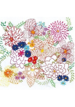 Karnet kwadrat z kopertą Bright Bouquet