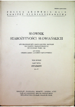 Słownik starożytności słowiańskich Tom 7 część 2