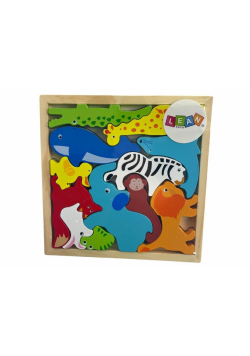 Drewniane puzzle Zwierzęta do dopasowania