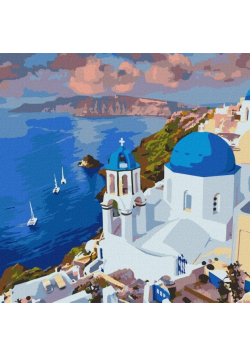 Malowanie po numerach - Malownicze Santorini 50x50
