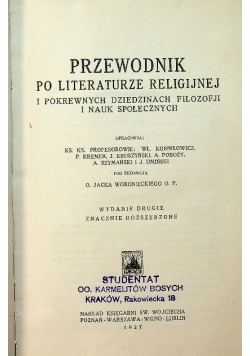 Przewodnik po literaturze religijnej 1927 r