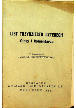 List trzydziestu czterech  Głosy i komentarze