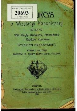 Instrukcja o wizytacji kanonicznej 1913 r.