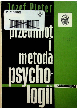 Przedmiot i metoda psychologii