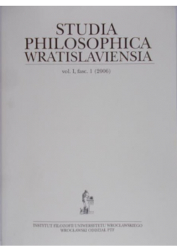 Studia Philosophica Wratislaviensia