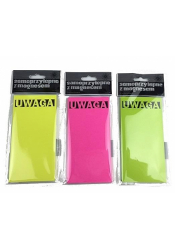 Karteczki elektrostatyczne 75x75mm 100K Uwaga MIX