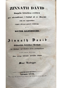 Zinnath David 1841 r.