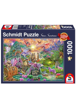 Puzzle PQ 1000 Zaczarowana kraina smoków G3