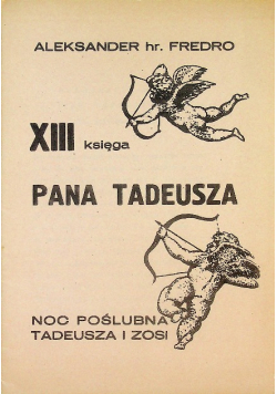 XIII księga Pana Tadeusza Noc poślubna Tadeusza i Zosi