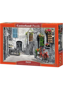 Puzzle 500 Uroczy zaułek z czerwonym rowerem CASTO